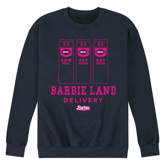 Barbie the Movie - Barbie Land Delivery Milk - Men's Crew Neck Fleece Pullover
