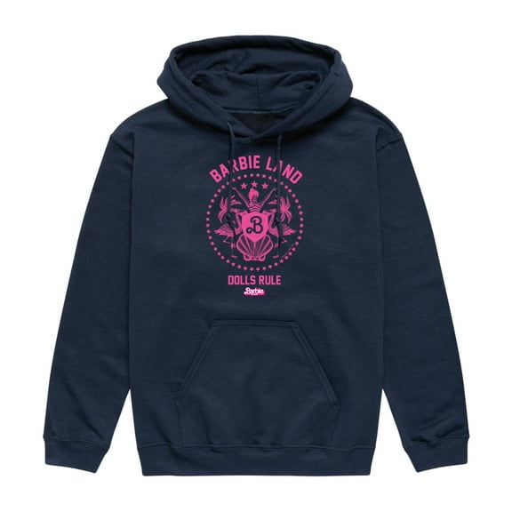 Barbie the Movie - Barbie Land - Dolls Rule - Men's Pullover Hooded Fleece Sweatshirt