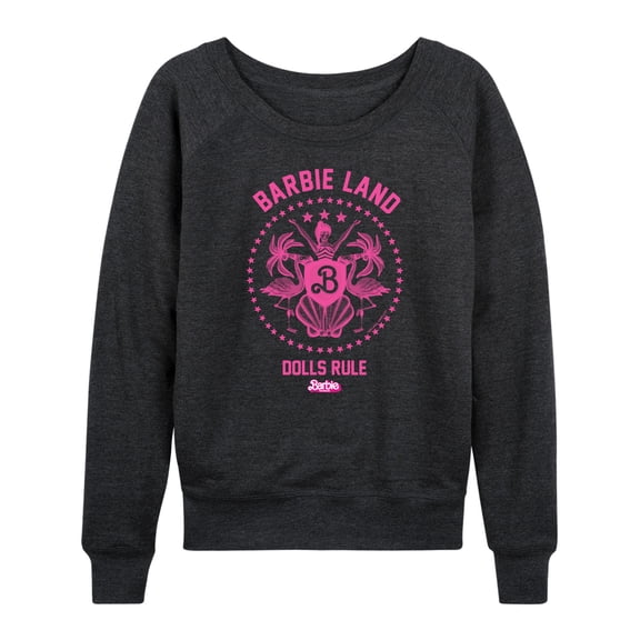 Barbie the Movie - Barbie Land - Dolls Rule - Women's Lightweight French Terry Long Sleeve Shirt
