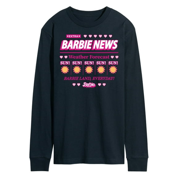 Barbie the Movie - Barbie Land New Weather Forecast - Sunny - Men's Long Sleeve T-Shirt