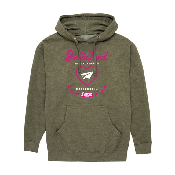Barbie the Movie - Barbie Land Postal Service - Men's Pullover Hooded Fleece Sweatshirt