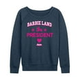 thumbnail image 1 of Barbie the Movie - Barbie Land President - Women's Lightweight French Terry Long Sleeve Shirt, 1 of 5