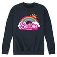 thumbnail image 1 of Barbie the Movie - Barbie Logo Rainbow -  Men's Crew Neck Fleece Pullover, 1 of 5