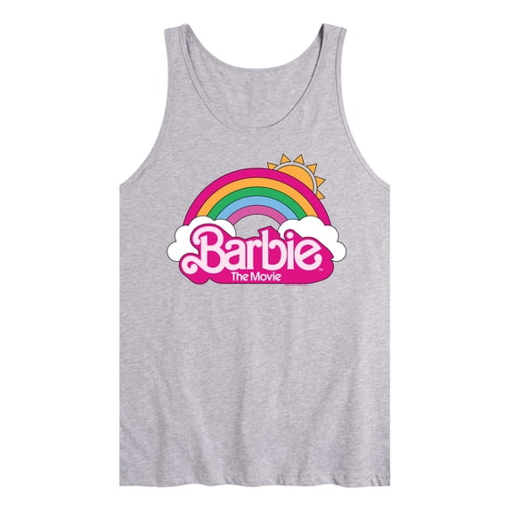 Barbie the Movie - Barbie Logo Rainbow -  Men's Jersey Tank Top