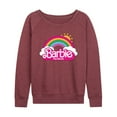 thumbnail image 1 of Barbie the Movie - Barbie Logo Rainbow - Women's Lightweight French Terry Long Sleeve Shirt, 1 of 5