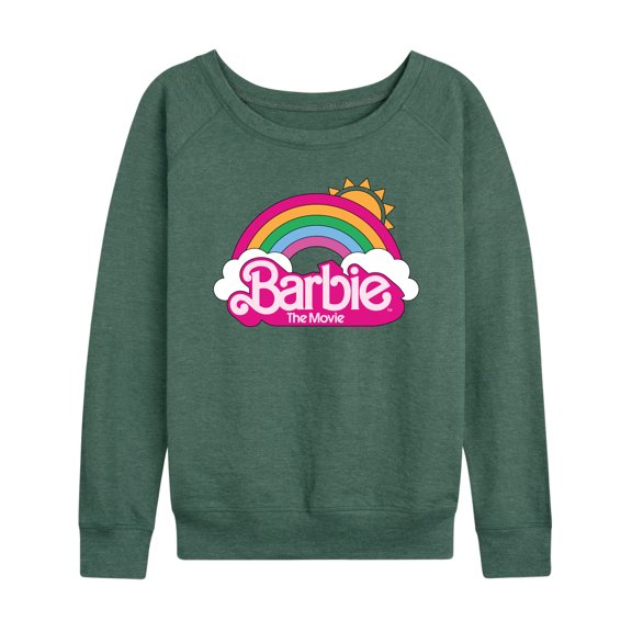 Barbie the Movie - Barbie Logo Rainbow - Women's Lightweight French Terry Long Sleeve Shirt