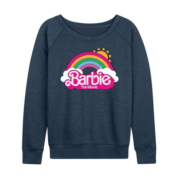 Barbie the Movie - Barbie Logo Rainbow - Women's Lightweight French Terry Long Sleeve Shirt