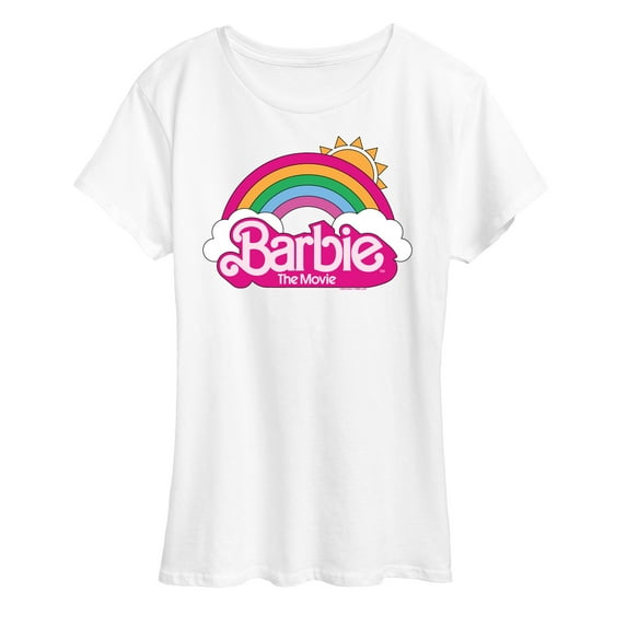 Barbie the Movie - Barbie Logo Rainbow - Women's Short Sleeve Graphic T-Shirt