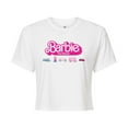 thumbnail image 1 of Barbie the Movie - Barbie Transportaion Vehicles - Juniors Cropped Cotton Blend T-Shirt, 1 of 5