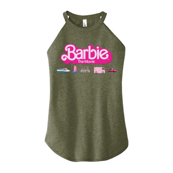 Barbie the Movie - Barbie Transportaion Vehicles - Juniors High Neck Tank Top