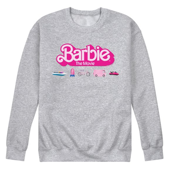 Barbie the Movie - Barbie Transportaion Vehicles -  Men's Crew Neck Fleece Pullover