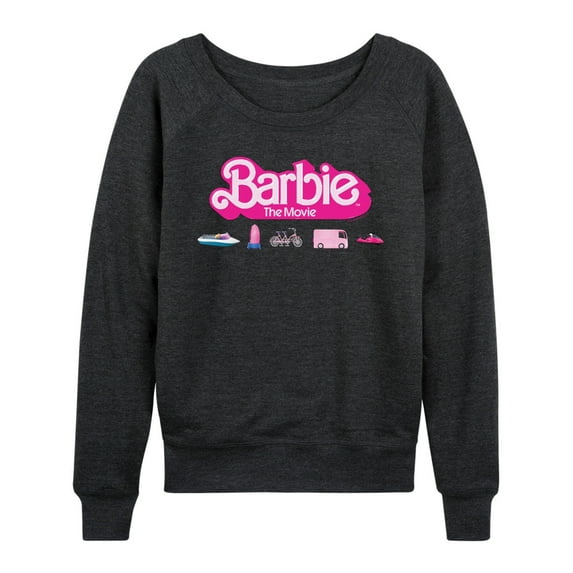 Barbie the Movie - Barbie Transportaion Vehicles - Women's Lightweight French Terry Long Sleeve Shirt
