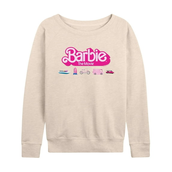 Barbie the Movie - Barbie Transportaion Vehicles - Women's Lightweight French Terry Long Sleeve Shirt
