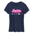 thumbnail image 1 of Barbie the Movie - Barbie Transportaion Vehicles - Women's Short Sleeve Graphic T-Shirt, 1 of 5