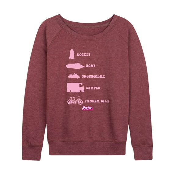 Barbie the Movie - Barbie Vehicles - Women's Lightweight French Terry Long Sleeve Shirt