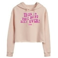 thumbnail image 1 of Barbie the Movie - Best Day Ever - Juniors Cropped Pullover Hoodie, 1 of 5