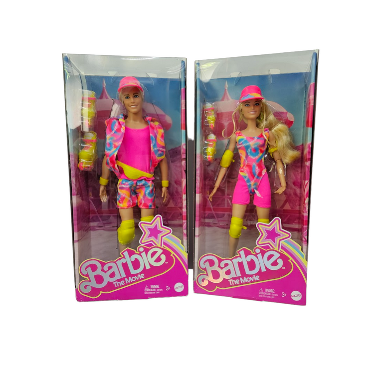 Barbie the Movie Dolls Barbie and Ken Inline Skating Set 
