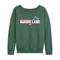 thumbnail image 1 of Barbie the Movie - Greetings from Barbie Land - Women's Lightweight French Terry Long Sleeve Shirt, 1 of 5