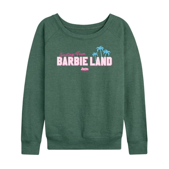 Barbie the Movie - Greetings from Barbie Land - Women's Lightweight French Terry Long Sleeve Shirt
