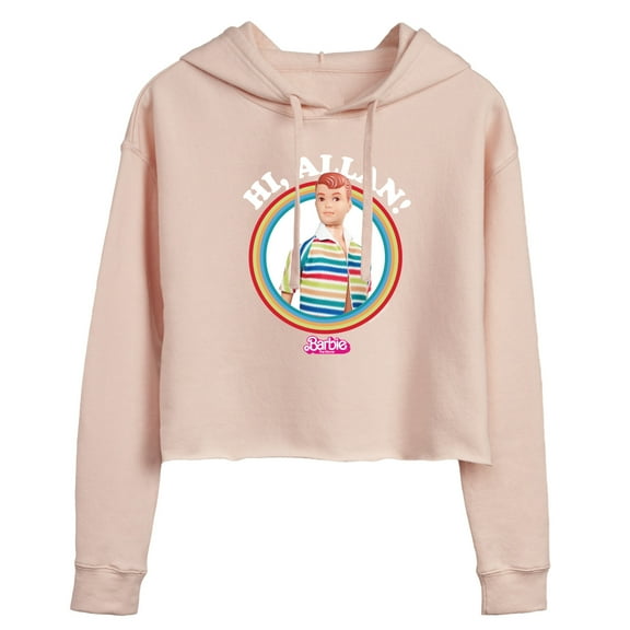 Barbie the Movie - Hi Allan - Juniors Cropped Pullover Hoodie
