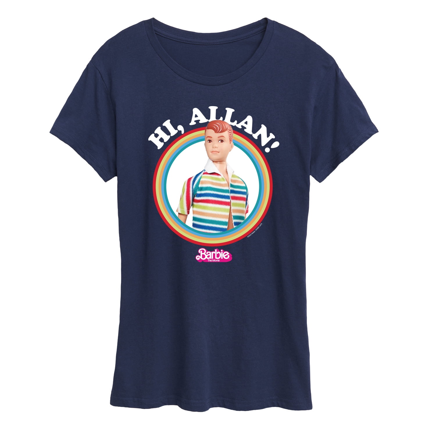 Barbie The Movie - Hi Allan - Women's Short Sleeve Graphic T-Shirt, Size: 2XL, Black