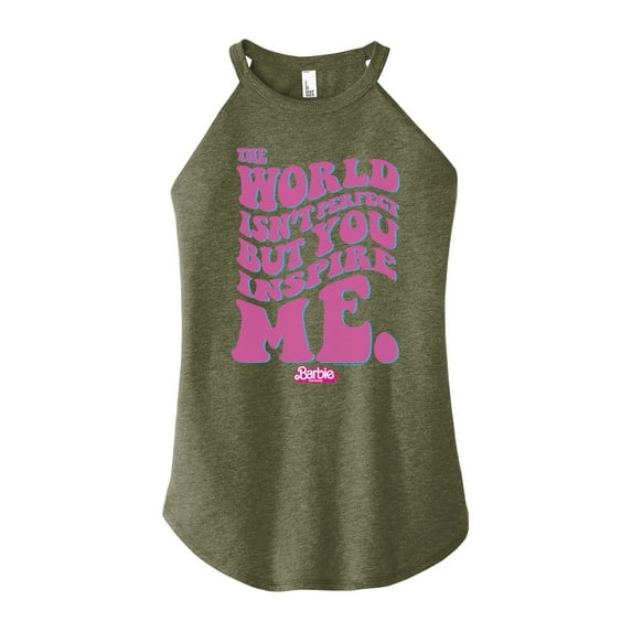 Barbie the Movie - You Inspire Me - Juniors High Neck Tank Top
