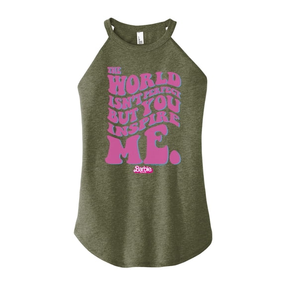 Barbie the Movie - You Inspire Me - Juniors High Neck Tank Top