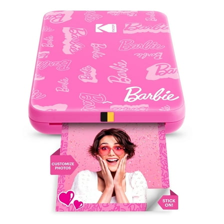Barbie x Kodak Step Slim Wireless Instant Portable Photo Printer, 2x3" Color Instant Photo Printer