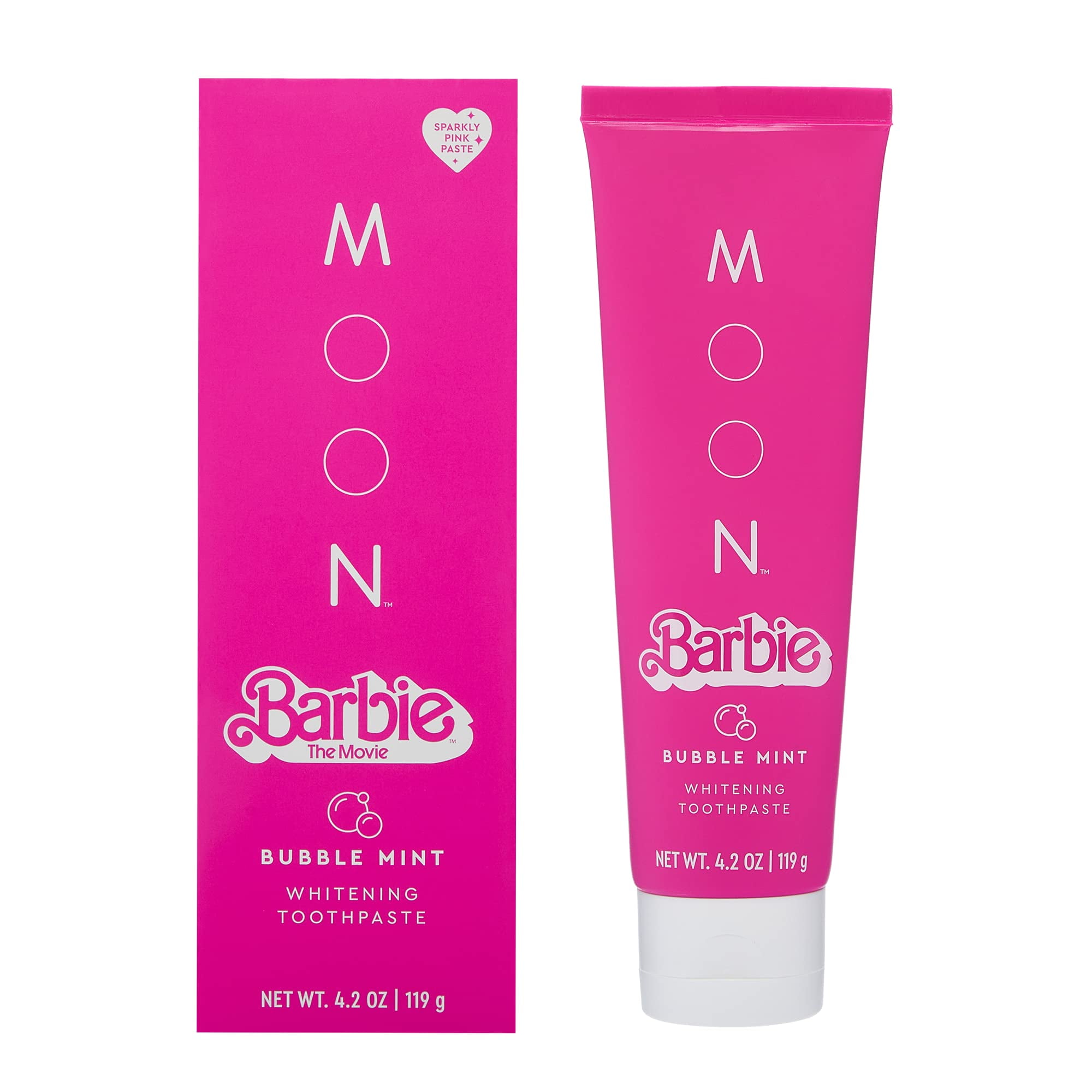 Barbie™ x MOON Bubble Mint Whitening Stain Removal Toothpaste, Fluoride