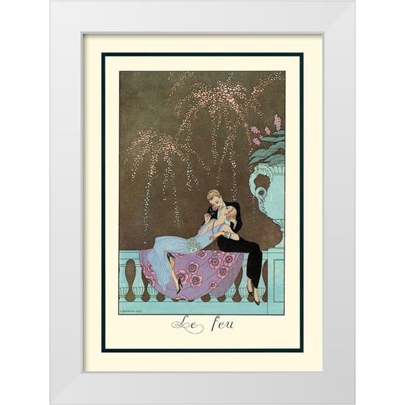 Barbier, George 11x14 White Modern Wood Framed Museum Art Print Titled - Le Feu