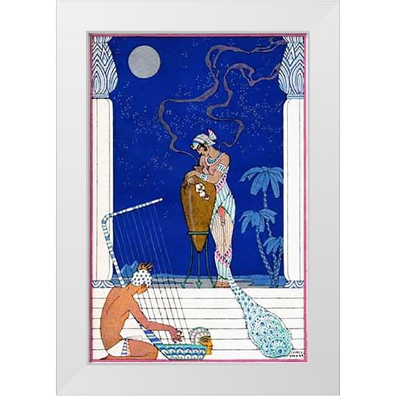 Barbier, Georges 17x24 White Modern Wood Framed Museum Art Print Titled - Egypt