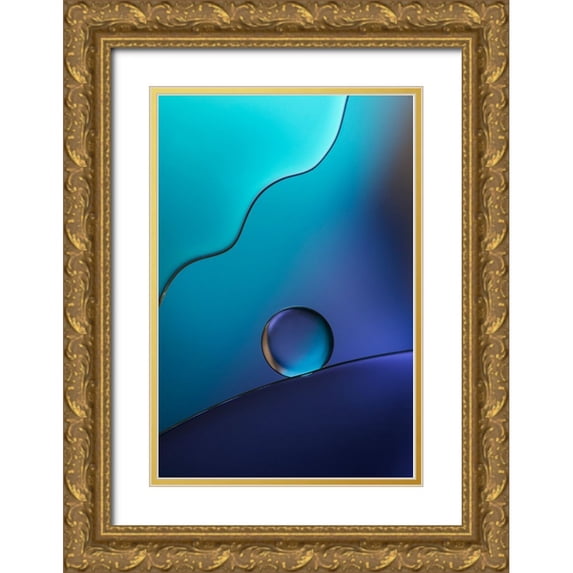 Barbieri, Rina 23x32 Gold Ornate Wood Framed with Double Matting Museum Art Print Titled - Abyss