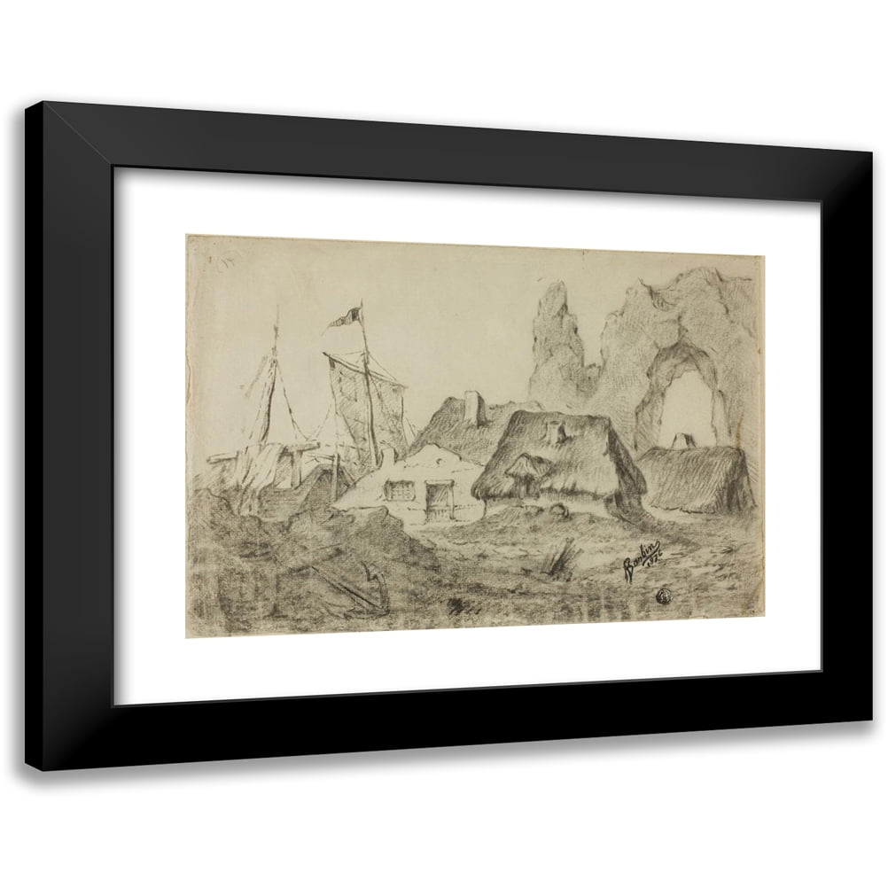 Barbin 24x18 Black Modern Framed Museum Art Print Titled - Hutes ...