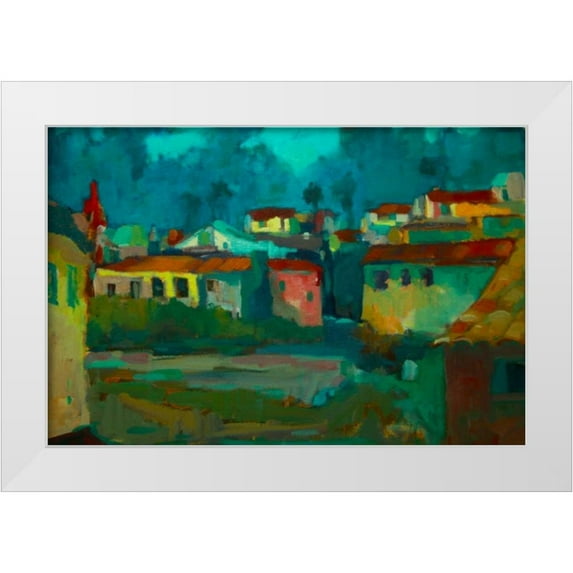 Barbini, Eddie 14x11 White Modern Wood Framed Museum Art Print Titled - The Village