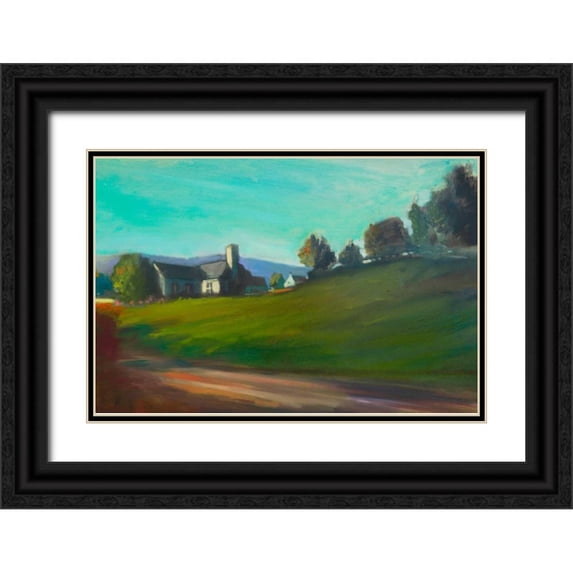 Barbini, Eddie 18x13 Black Ornate Wood Framed with Double Matting Museum Art Print Titled - Hillside Home
