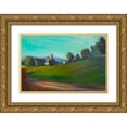 thumbnail image 1 of Barbini, Eddie 18x13 Gold Ornate Wood Framed with Double Matting Museum Art Print Titled - Hillside Home, 1 of 4