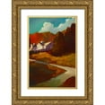 thumbnail image 1 of Barbini, Eddie 23x32 Gold Ornate Wood Framed with Double Matting Museum Art Print Titled - Up to the House, 1 of 4