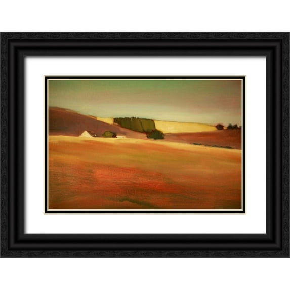 Barbini, Eddie 24x17 Black Ornate Wood Framed with Double Matting Museum Art Print Titled - Over the Hill I