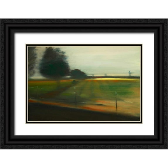 Barbini, Eddie 24x17 Black Ornate Wood Framed with Double Matting Museum Art Print Titled - The Countryside II