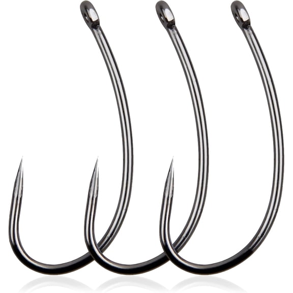 Barbless Fishing Hooks, 180pcs Carp Fishing Hooks Barbless Carp Hooks Circle Hook Freshwater Saltwater Fly Tying Hooks Carp Hair Fishing Tackle