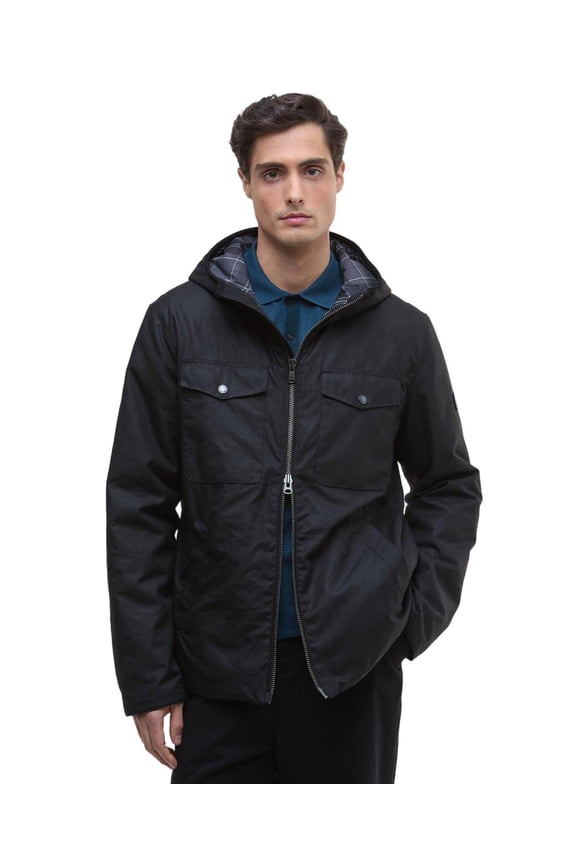 Black Leather Blane Wax Jacket (Men's)