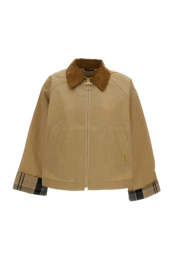 Casual Jacket With Inverted Box Pleat And Tartan Detailing (Women's)