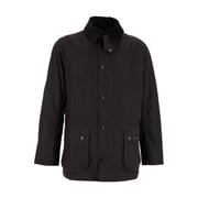 Barbour Matt Finish Waxed Cotton Jacket With Corduroy Collar And Flap Pockets Men's