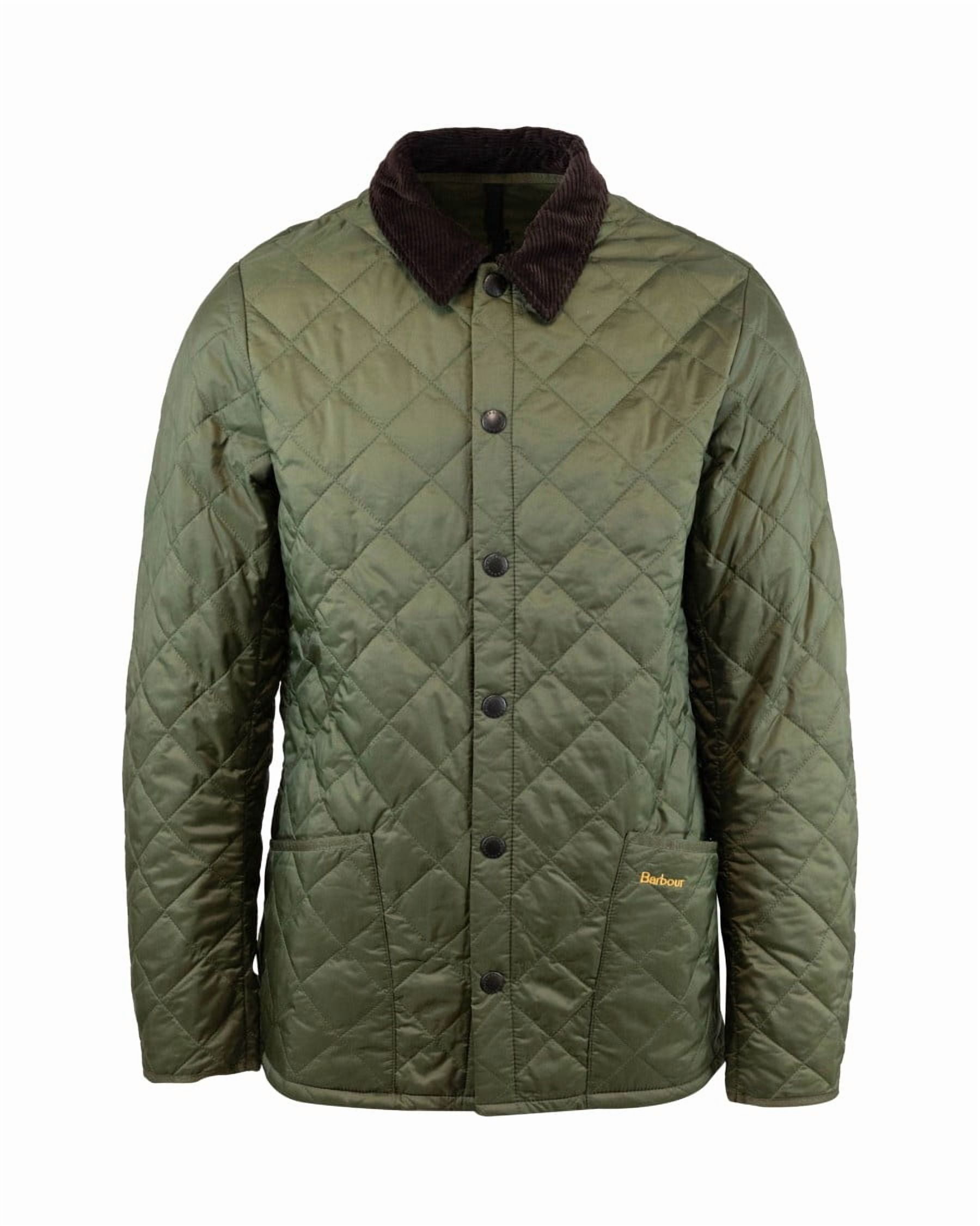 Barbour Heritage Liddesdale Quilted Jacket in Olive Green with
