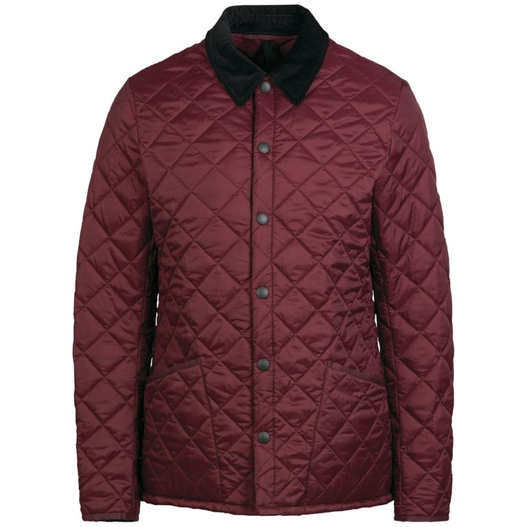 Red barbour quilted jacket men best sale