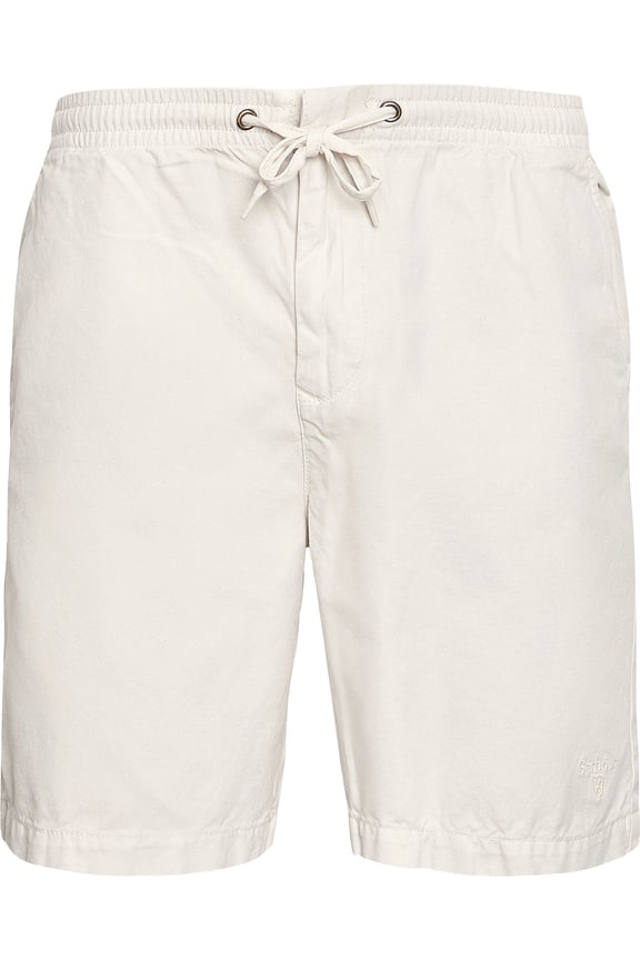 Mens Straight fit Drawstring Shorts XL Beige Solid