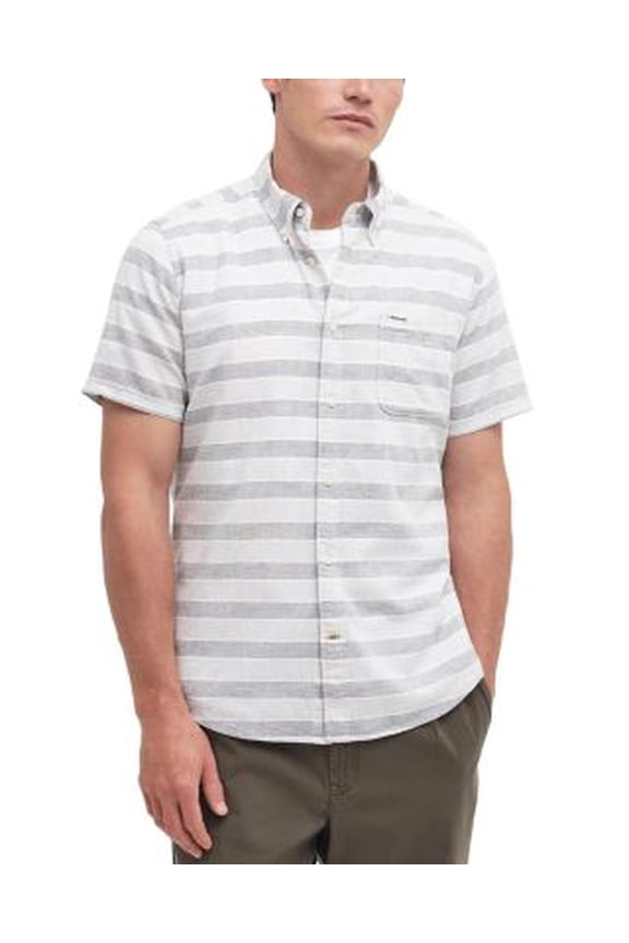 Somerby Printed Short Sleeve Button Down Shirt Olive S