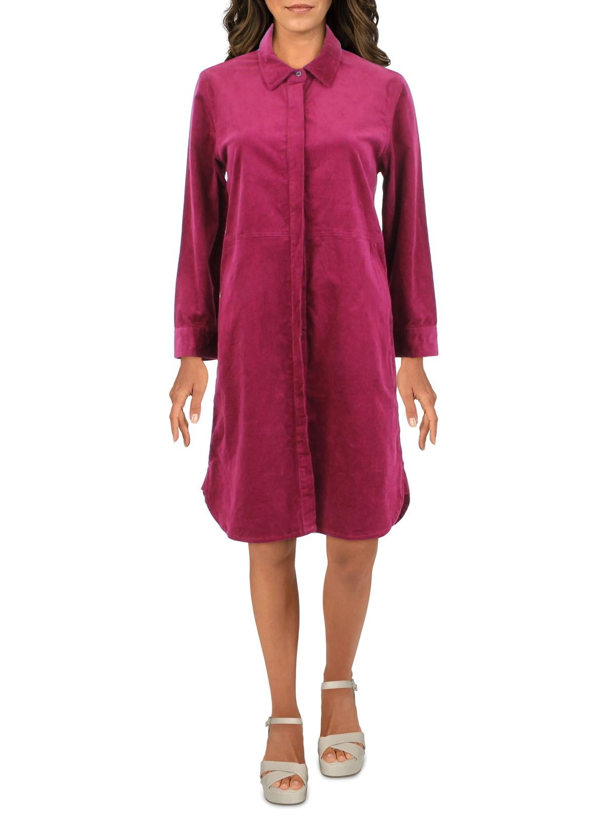 Barbour Womens Corduroy Short Shirtdress Red 6