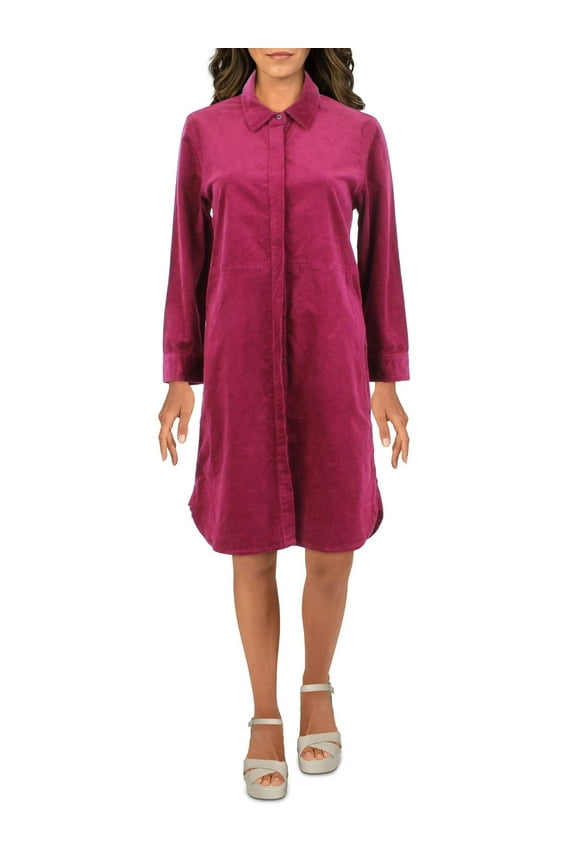 Womens Corduroy Short Shirtdress