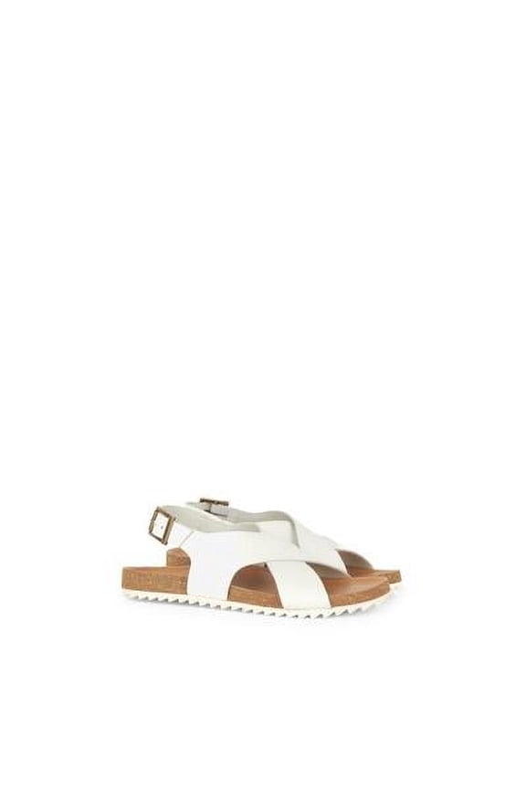 Womens Rochelle Crisscross Sl White 7M
